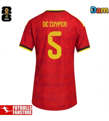 Belgien Maxim De Cuyper #5 Hemmatröja Dam VM 2026 Kortärmad